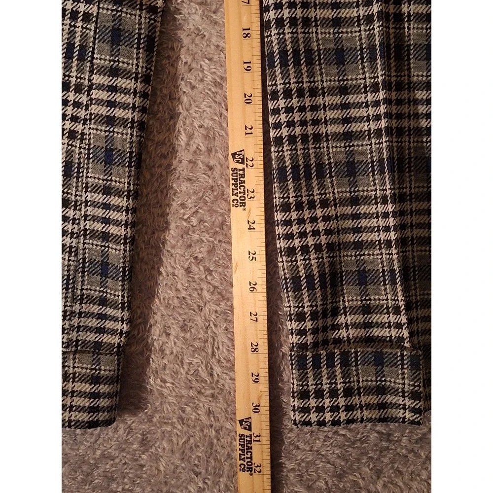 VTG 70s Plaid Trousers Mens 35